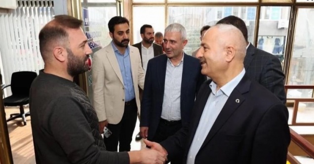 Başkanlardan Hacı Halil’de esnaf turu