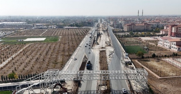 Konya'daki köprülü kavşak bahardan önce tamamlanacak