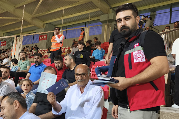 Batman’da tribünlerde “Kadına El Kalkamaz” mesajı verildi