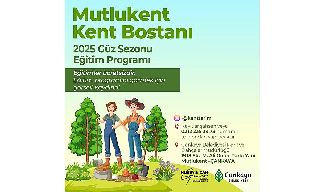Kent Bostanları Güz Eğitimleri Başlıyor