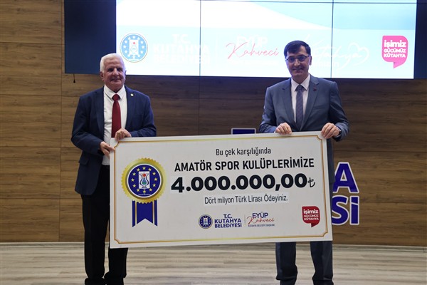 Kütahya Belediyesi'nden amatör spor kulüplerine 4 milyon TL destek