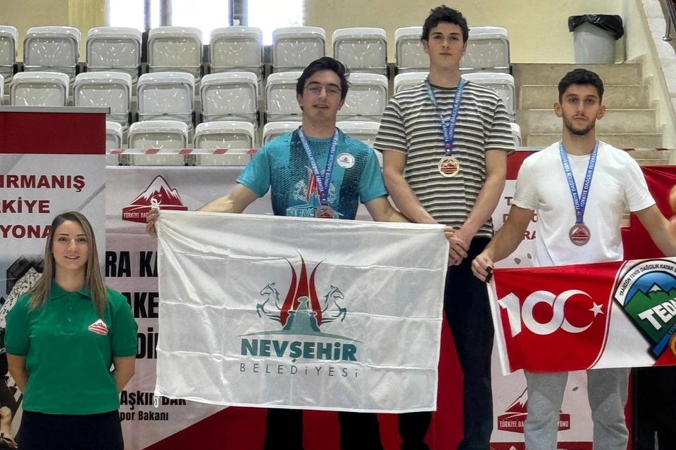 Nevşehirli tırmanışçı Türkiye ikinciliği elde etti