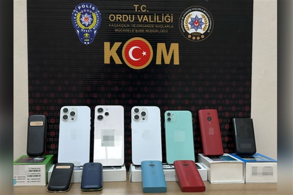 Ordu’da kaçak telefon operasyonu