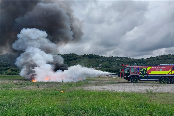 Ordu-Giresun Havalimanı'nda acil durum ve ateşli yangın tatbikatı yapıldı