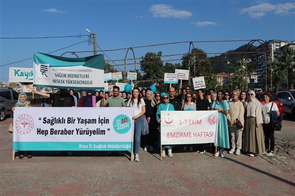 Rize'de Sağlıklı Yaşam Yürüyüşü düzenlendi