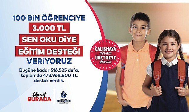 ‘Sen Oku Diye’ Desteğine Başvurular Başladı