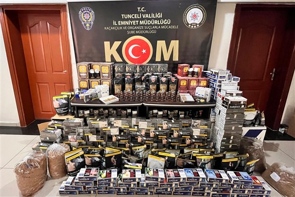 Tunceli'de kaçak tütün operasyonu